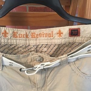 New Rock Revival Khaki Shorts